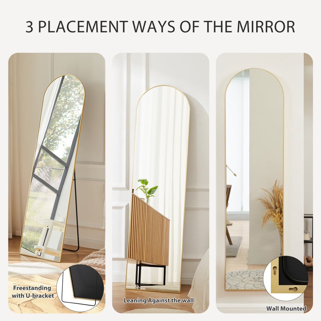 56x15 Rectangle Full Length Mirror, Full Body Standing Mirror Floor Mirrors
