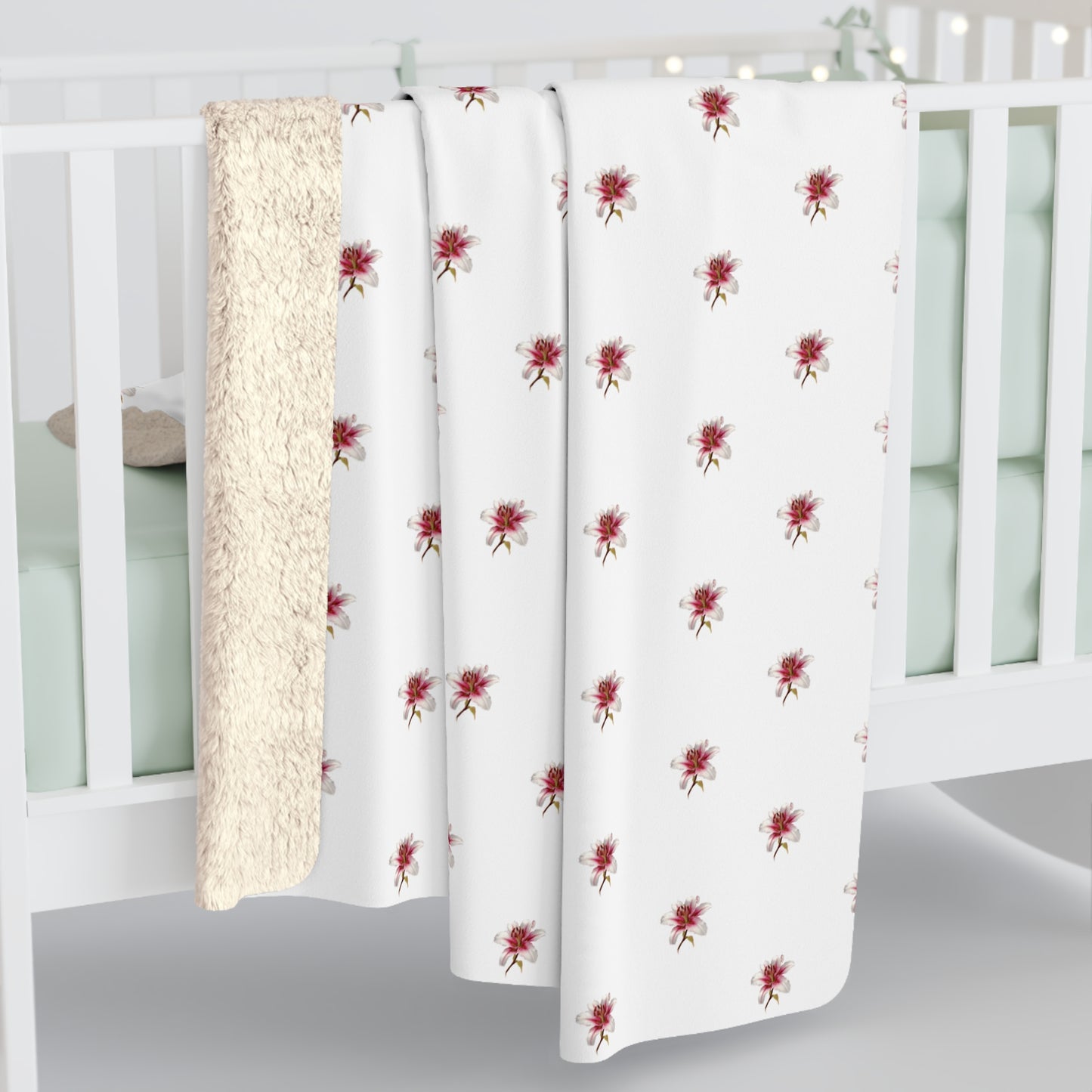 Cozy Sherpa Blanket with Tiny Lily's