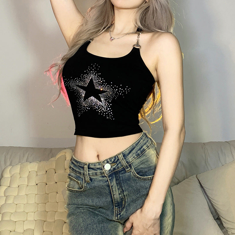 Solid Color Slim-fit Halter Sexy Backless Underwaist Women
