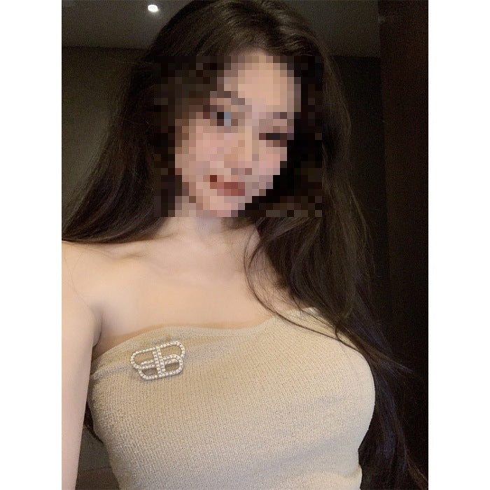 Strapless Knitted Fashion Slim Fit Top