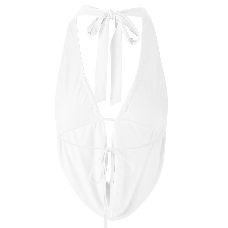Cross Border Women's Halter Strap Sexy Backless Sleeveless Vest Slim Top
