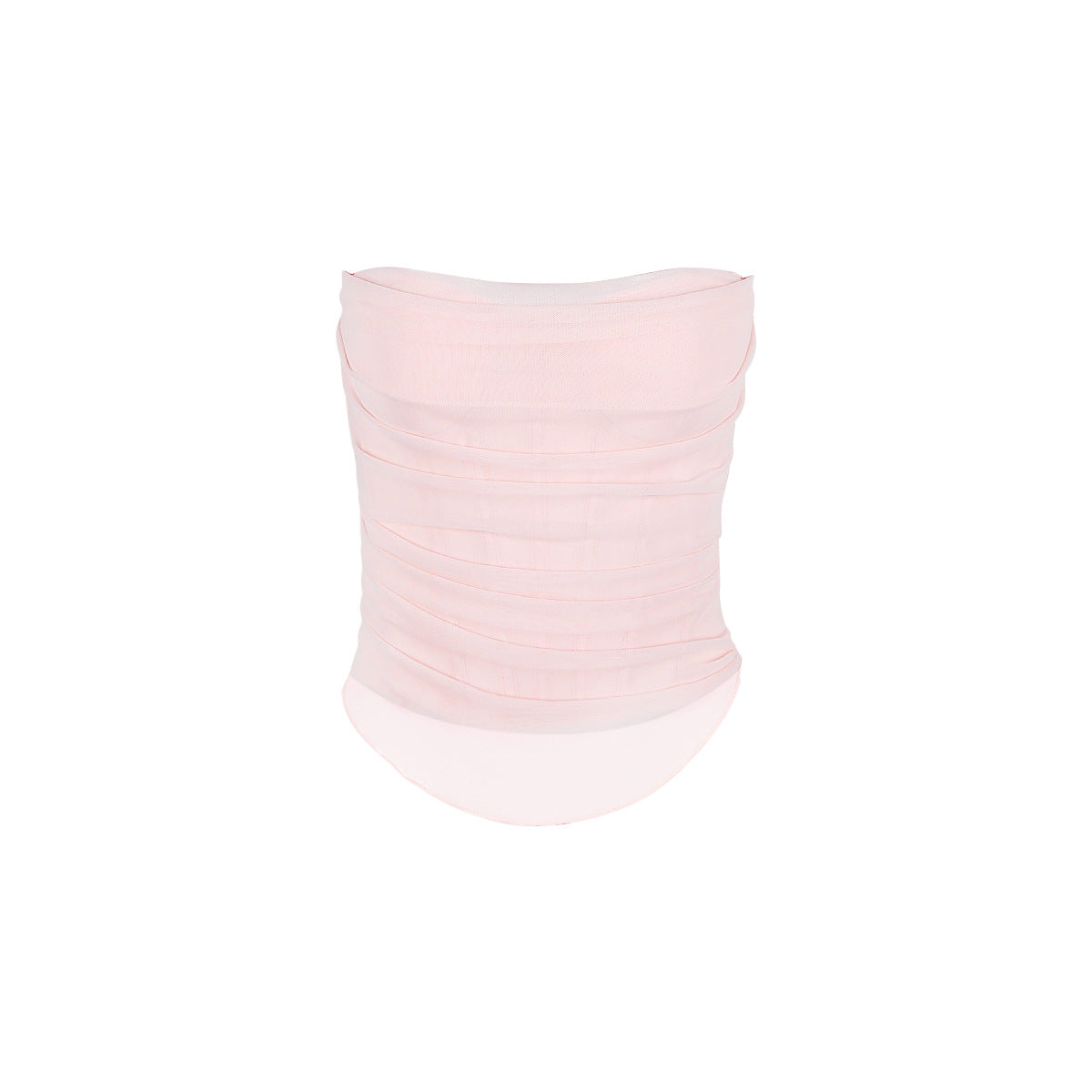 Women's Clothes Mesh Hot Girl Tube Top Midriff Outfit Fishbone Bra