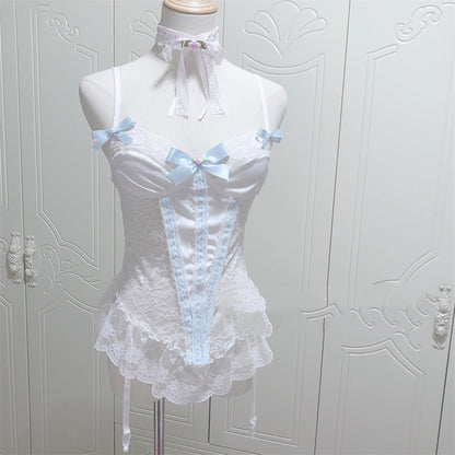 Women's Fashion Satin Lace Corset Hand-made Small Sling