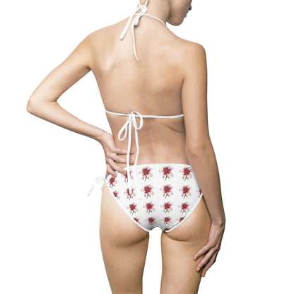 Bikini Red lily Print