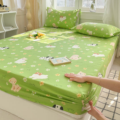 Pure Cotton Crash Fitted Sheet Thickened