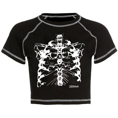 Slim Fit Print Vintage Pattern Women's Short Sleeves