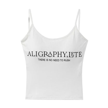 New Womens Niche-design Korean-style Spicy Chic Slim-fit Sleeveless Top