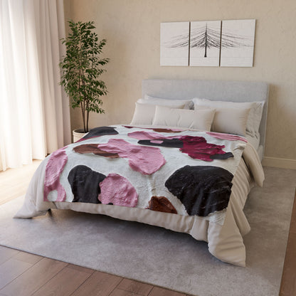 Cozy Plush Cow Print Blanket