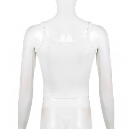 European And American Sweet And Spicy Short Crop-top Spaghetti-strap Vest