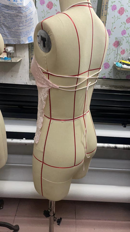 Pleated Lace Split Neck Vest