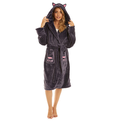 Fashion Thickened Couple Nightgown Lovely Large
