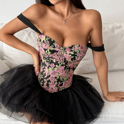 Lace-up Vest Fishbone Corset For Women