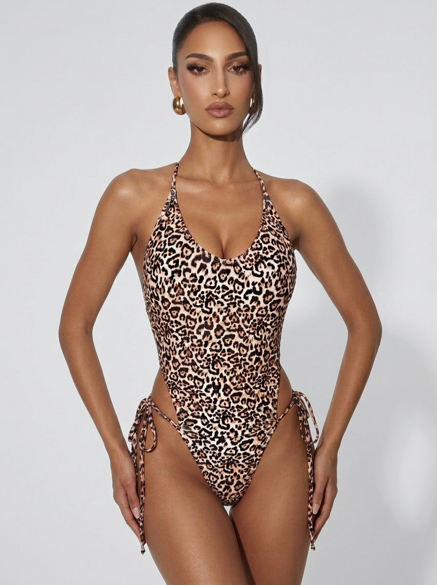 European And American Sexy Strap Backless Siamese Bikini