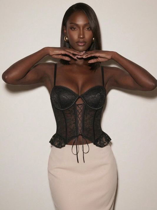 Women's Fashionable Elegant Steel Ring Chest Support Belly Shaping Top