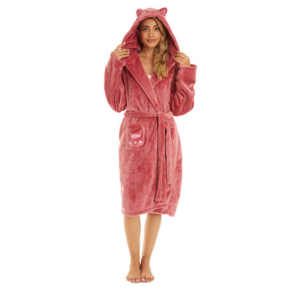 Fashion Thickened Couple Nightgown Lovely Large