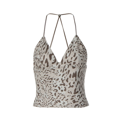 Women's French-style Leopard-print Camisole