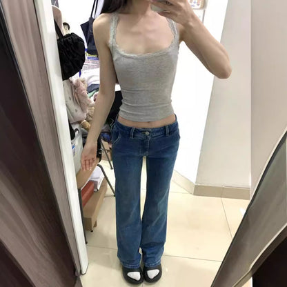 Women's Lace Sleeveless Backless Inner Wear Outerwear Camisole