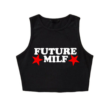 Tight Letter Printed T Shirt Vest