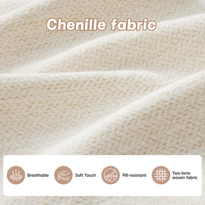 Loveseat Cloud Sectional Couches  Chenille Fabric, Quilted Pleated Design, Ergonomic Design, High-Density Foam Easy Install Elegant Armrests High Quality Wooden Base,Fits Living Rooms,Beige