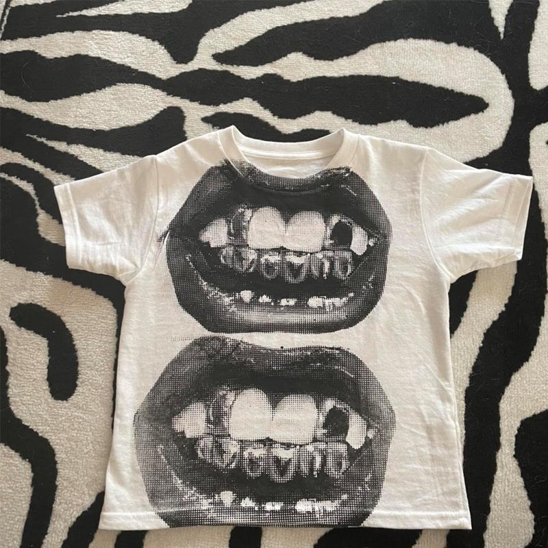 Women's Club Wholesale Lip Printings Cropped Top