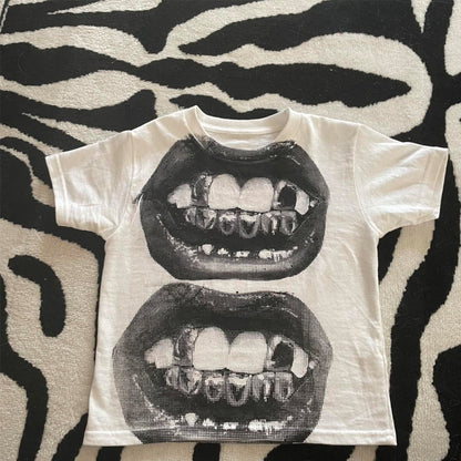 Women's Club Wholesale Lip Printings Cropped Top