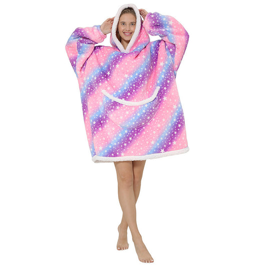 Lazy Sleeping Blanket Love Children's Cold-proof Warm Clothes Hooded